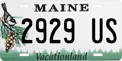 ME license plate 2929US