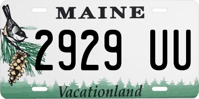 ME license plate 2929UU