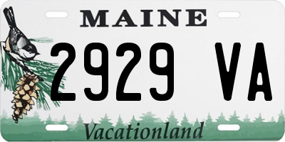 ME license plate 2929VA