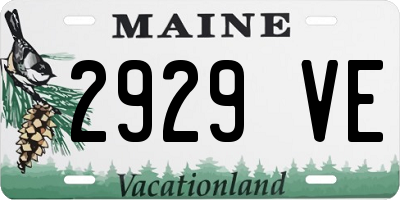 ME license plate 2929VE