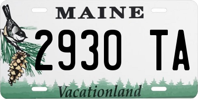 ME license plate 2930TA