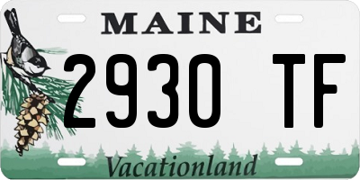 ME license plate 2930TF