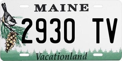 ME license plate 2930TV