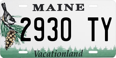 ME license plate 2930TY