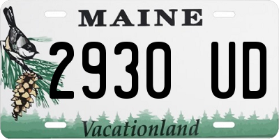 ME license plate 2930UD