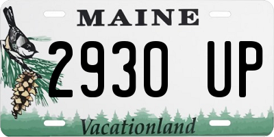 ME license plate 2930UP