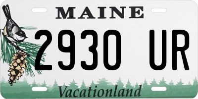 ME license plate 2930UR
