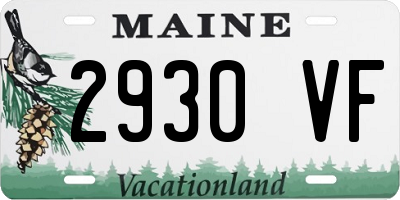 ME license plate 2930VF