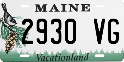 ME license plate 2930VG