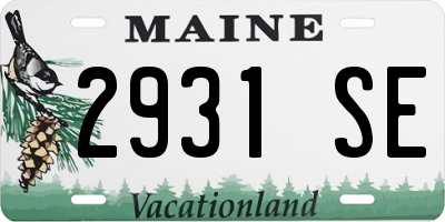 ME license plate 2931SE