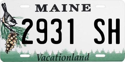 ME license plate 2931SH