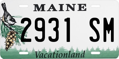 ME license plate 2931SM