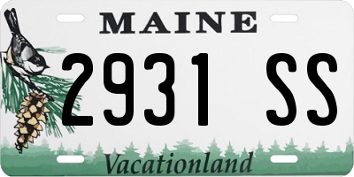 ME license plate 2931SS
