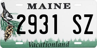 ME license plate 2931SZ