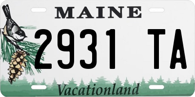 ME license plate 2931TA