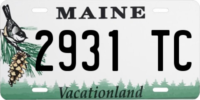 ME license plate 2931TC