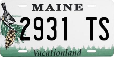 ME license plate 2931TS