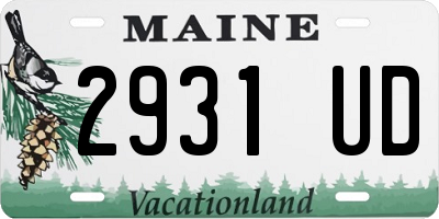 ME license plate 2931UD