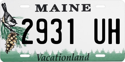 ME license plate 2931UH
