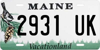ME license plate 2931UK