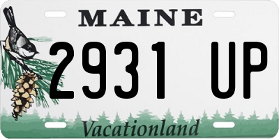 ME license plate 2931UP
