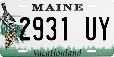 ME license plate 2931UY