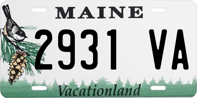 ME license plate 2931VA