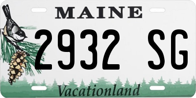 ME license plate 2932SG