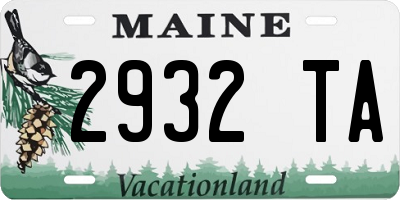 ME license plate 2932TA