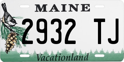ME license plate 2932TJ