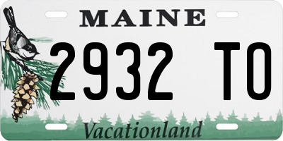 ME license plate 2932TO