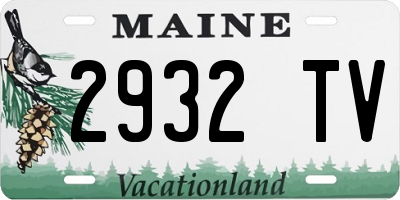 ME license plate 2932TV
