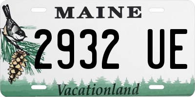 ME license plate 2932UE
