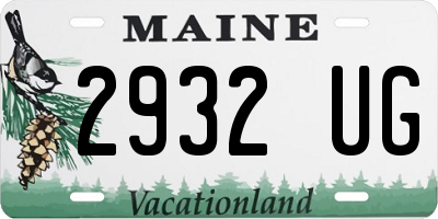 ME license plate 2932UG