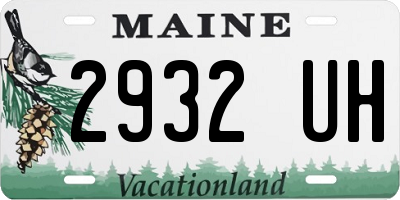 ME license plate 2932UH