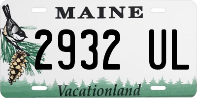 ME license plate 2932UL
