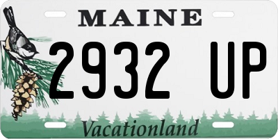 ME license plate 2932UP