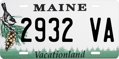 ME license plate 2932VA