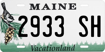 ME license plate 2933SH