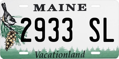 ME license plate 2933SL