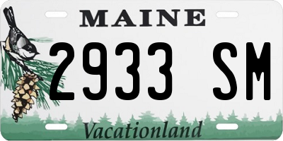 ME license plate 2933SM