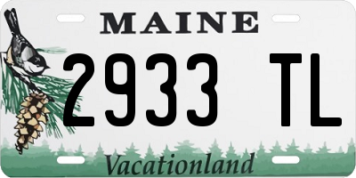 ME license plate 2933TL