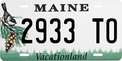 ME license plate 2933TO