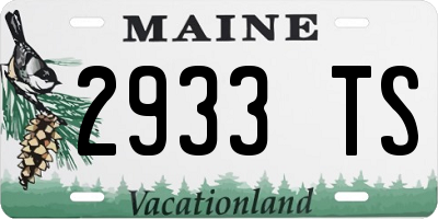 ME license plate 2933TS