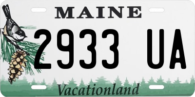 ME license plate 2933UA