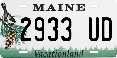 ME license plate 2933UD