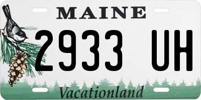 ME license plate 2933UH