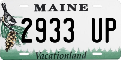 ME license plate 2933UP