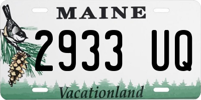 ME license plate 2933UQ