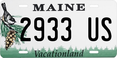 ME license plate 2933US